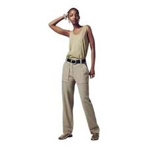 J Crew Seaside Cargo Pant Linen Blend Slouchy Relaxed Neutrals Coastal Women 6